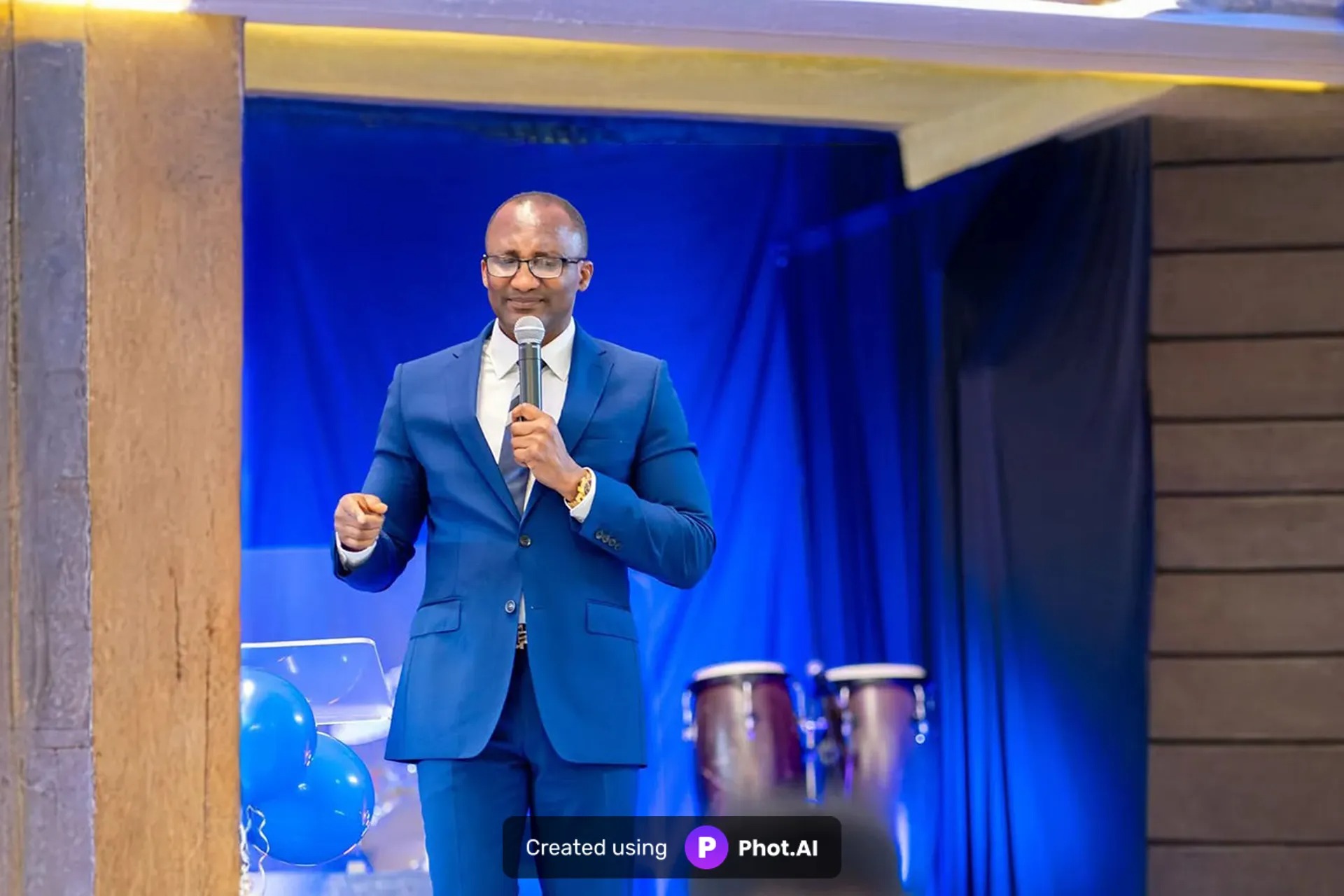 Church members engaged in praise and worship